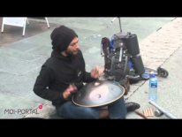 It's great! Street hang drum in Tromso, Norway / Уличный музыкант в Норвегии.